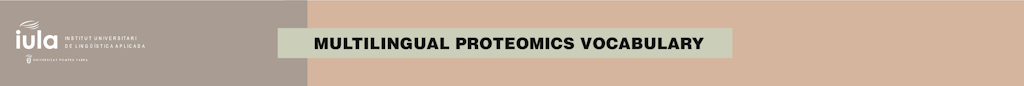 Proteomics vocabulary